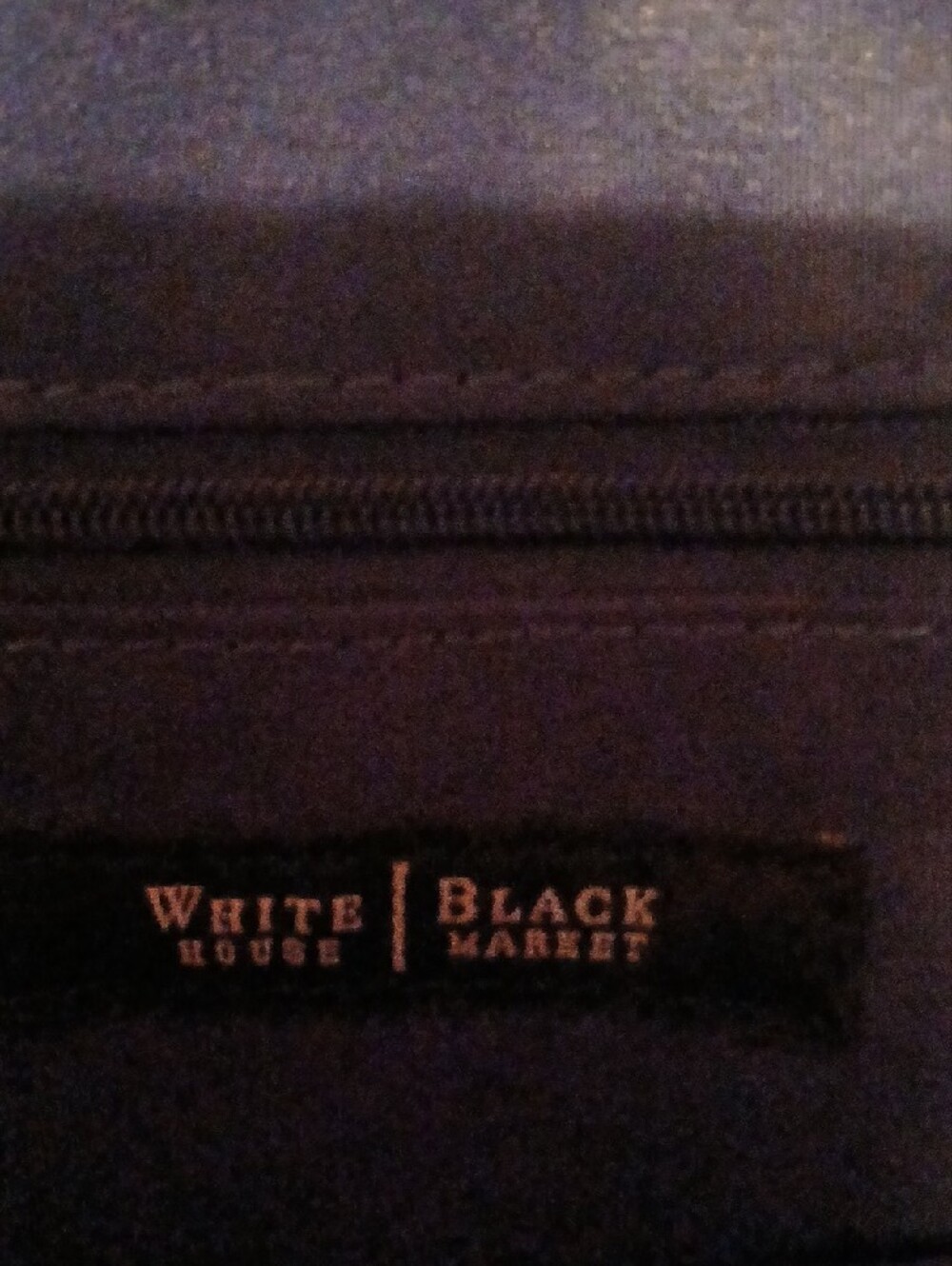 White House Black Market Deep Navy Croc-Embossed Clutch with Buckle Accent - Picture 4 of 4